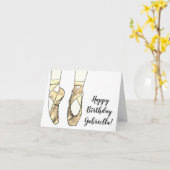Ballerina Ballet Verjaardagsfeest Kaart (Gele Bloem)