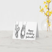 Ballerina Ballet Verjaardagsfeest Kaart (Gele Bloem)