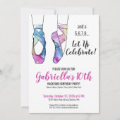 Ballerina Ballet Verjaardagsfeest Kaart (Voorkant)