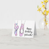 Ballerina Ballet Verjaardagsfeest Kaart (Gele Bloem)