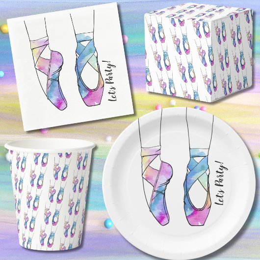 Ballerina Ballet Verjaardagsfeest Papieren Bekers