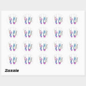 Ballerina Ballet Verjaardagsfeest Ronde Sticker (Vel)