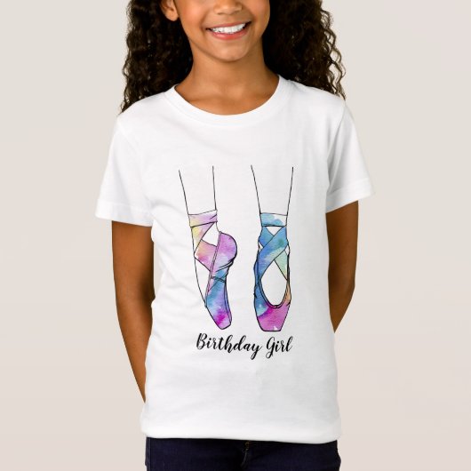 Ballerina Ballet Verjaardagsfeest T-shirt (Voorkant)