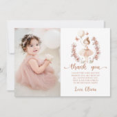 Ballerina Ballet Verjaardagsfoto Dank u kaart (Voorkant)