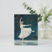 Ballerina Ballet Waterverf Briefkaart (Staand voorkant)