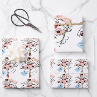 Ballerina Balletcore Patroon Inpakpapier Vel