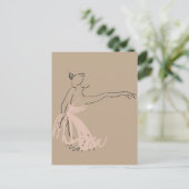 Ballerina balletdanser briefkaart (Staand voorkant)