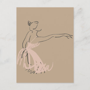 Ballerina balletdanser briefkaart