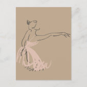 Ballerina balletdanser briefkaart (Voorkant)