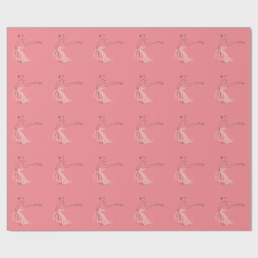 Ballerina balletdanser cadeaupapier (Vlak)