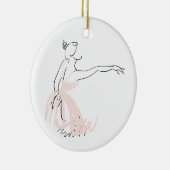 Ballerina balletdanser keramisch ornament (Rechts)