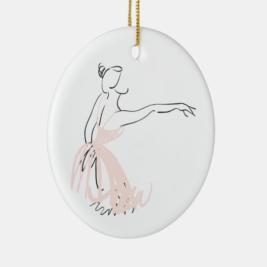 Ballerina balletdanser keramisch ornament (Rechts)