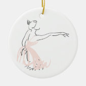 Ballerina balletdanser keramisch ornament (Voorkant)