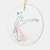 Ballerina balletdanser keramisch ornament (Links)