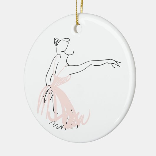 Ballerina balletdanser keramisch ornament (Links)