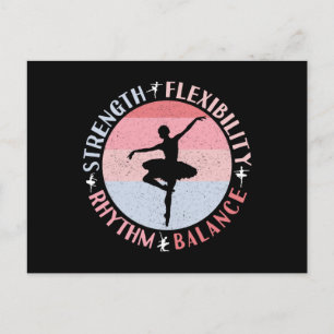 Ballerina Balletdanser - Mentaliteit Waarden Briefkaart