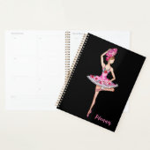 Ballerina balletdanser met handventilatorplanner planner (Display)
