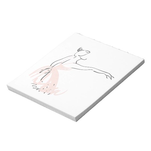 Ballerina balletdanser notitieblok (Linkerzijde)