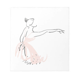 Ballerina balletdanser notitieblok