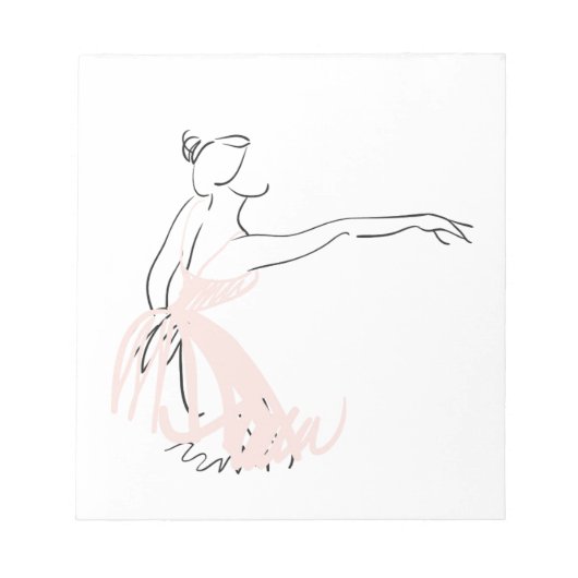 Ballerina balletdanser notitieblok (Voorkant)