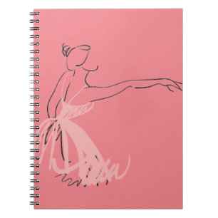 Ballerina balletdanser notitieboek