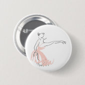 Ballerina balletdanser ronde button 5,7 cm (Voorkant /achterkant)