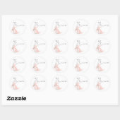 Ballerina balletdanser ronde sticker (Vel)