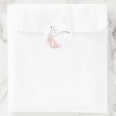 Ballerina balletdanser ronde sticker (Tas)