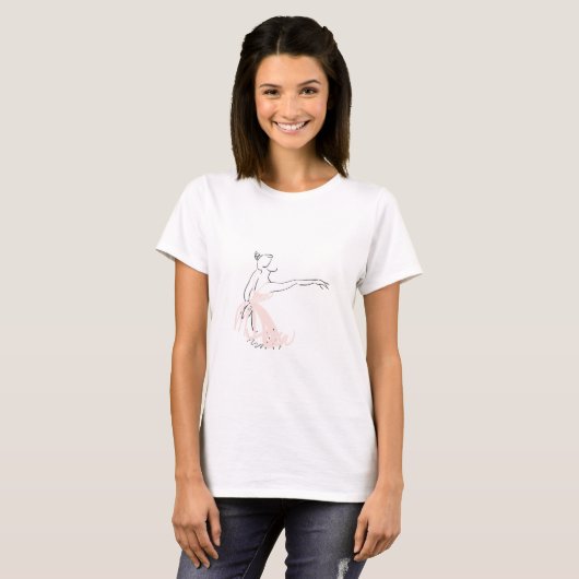Ballerina balletdanser t-shirt (Voorkant volledig)