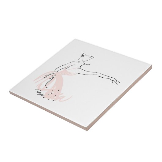 Ballerina balletdanser tegeltje (Zijkant)