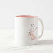 Ballerina balletdanser tweekleurige koffiemok (Voorkant rechts)