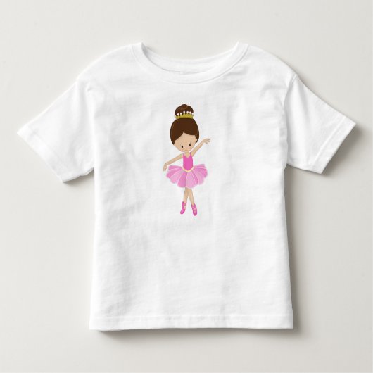 Ballerina, Balletdanseres, Balletmeisje, Bruin Haa Kinder Shirts (Voorkant)