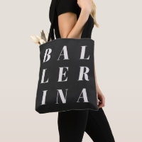 Ballerina Balletdansers Typografie Ontwerp Zwart