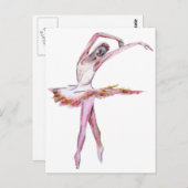 Ballerina, balletdansgeschenken, kaarten, shirten briefkaart (Voorkant / Achterkant)