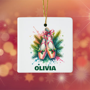 Ballerina Balletliefhebber Gepersonaliseerde Kerst Keramisch Ornament