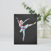 Ballerina/Balletttänzerin Briefkaart (Staand voorkant)