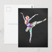 Ballerina/Balletttänzerin Briefkaart (Voorkant / Achterkant)