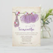 Ballerina Baptism en Birthday Tutu Ballet Shoes Kaart (Staand voorkant)