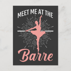 Ballerina Barre Ballet Dancer Pirouette Girl Briefkaart