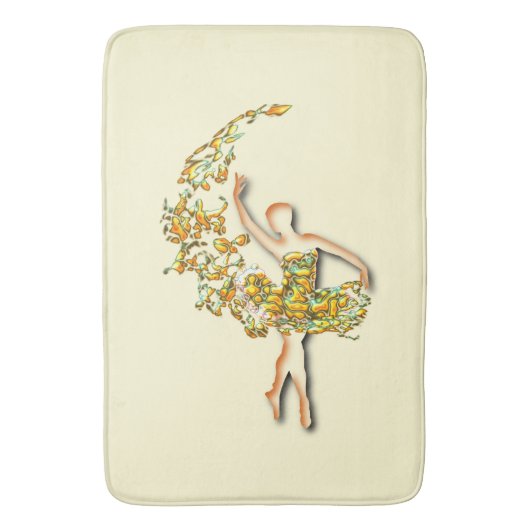 Ballerina Bath Mat Ballet Dancer Girl (Voorkant Verticaal)