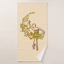 Ballerina Bath Towel Ballet Dancer - Aangepaste kl