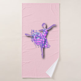 Ballerina Bath Towel Ballett Dancer Girl Badhanddoek
