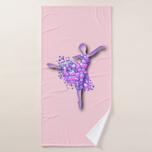 Ballerina Bath Towel Ballett Dancer Girl Badhanddoek (Badhanddoek)
