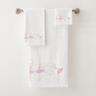 Ballerina Bath Towel Set Bad Handdoek