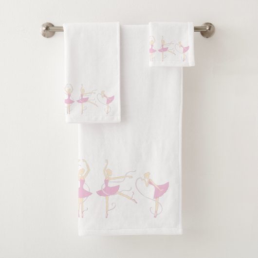 Ballerina Bath Towel Set Bad Handdoek (Insitu)