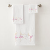 Ballerina Bath Towel Set Bad Handdoek (Insitu)