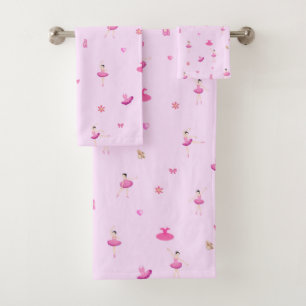 Ballerina Bath Towel Set Bad Handdoek