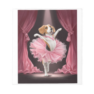 Ballerina Beagle - Grappige Honden Dans Notitieblok