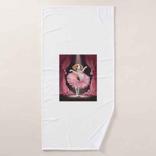 Ballerina Beagle � Grappige Hondendans Badhanddoek (Badhanddoek)