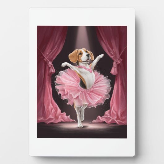 Ballerina Beagle � Grappige Hondendans Fotoplaat (voorkant)